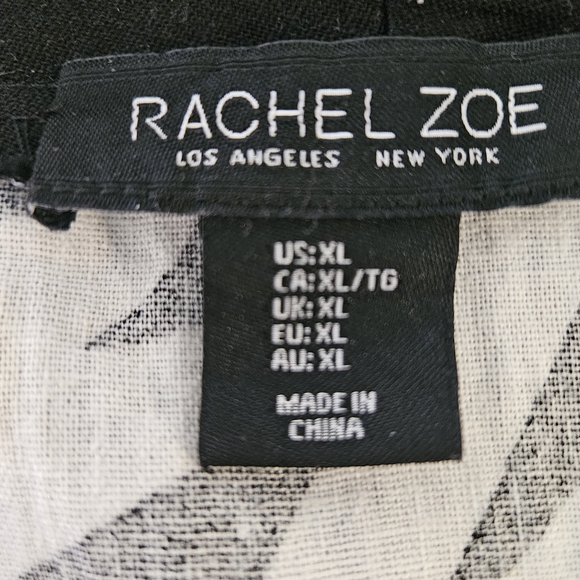 Rachel Zoe Black and White Abstract Midi Dress - Picture 9 of 11